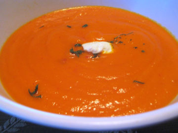 Receta de sopa de tomate y zanahoria