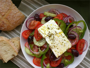Receta de ensalada de tomate griega